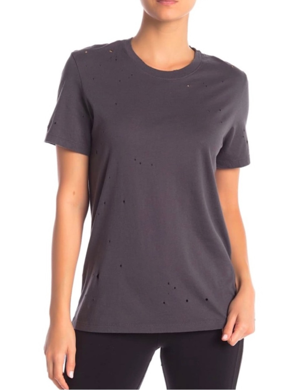 Alo Distresses T-Shirt, black, size small, very good use condition